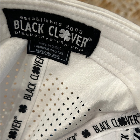 Black Clover White Baseball Cap with Black Logo - Picture 11 of 13